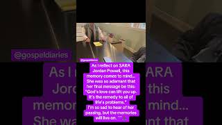 As I reflect on SARA Jordan Powell, this memory comes to mind…