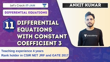 Differential Equations with Constant Coefficient 3 | Target IIT-JAM 2021 | Ankit Kumar