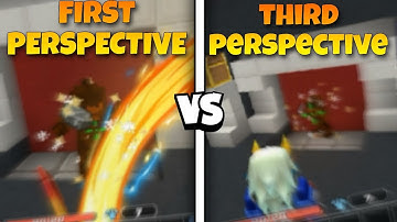 FIRST PERSON PERSPECTIVE VS THIRD PERSON PERSPECTIVE ! IN BLOCKMAN GO BEDWARS