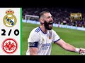 ريال مدريد ضد فرنكفورت في نهائي دوري سوبر اوروبي 2022 بنزيما يدمر الالمان تعليق عربي 