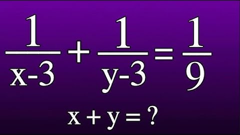 Germany |Can You Solve THIS Exponential Expression? Algebra Trick 1/x-3 + 1/y-3 = 1/9 Maths Olympiad