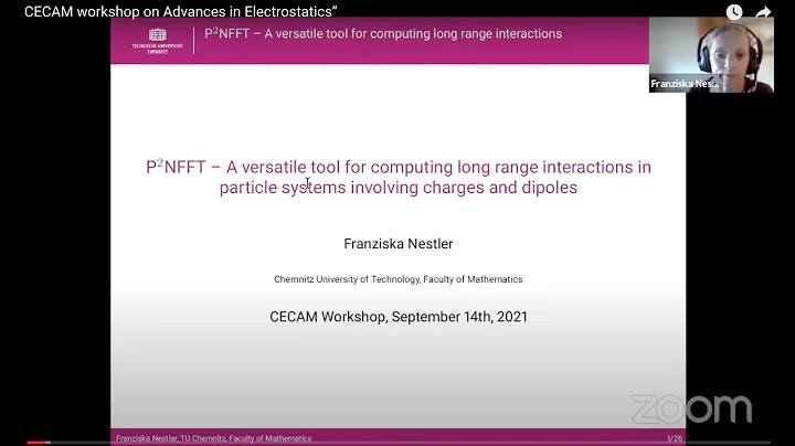 CECAM workshop on Advances in Electrostatics - Dr....