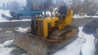 Crawler TD6 international dozer cold start 6 way blade 1956