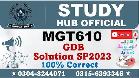 MGT610 GDB 1 Solution Spring 2023, MGT610 GDB Solution  2023, MGT610 GDB Solution, MGT610 GDB,