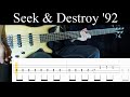 Seek  destroy 92 metallica  bass cover with tabs by leo dzey