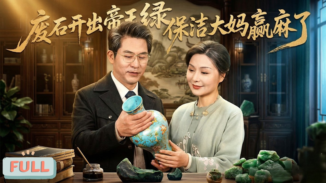 夭废石开出帝王绿，保洁大妈赢麻了