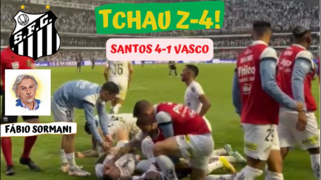 Santos goleia Vasco e deixa Z4