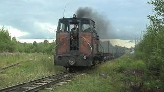 ТУ7 2039 с порожняком отправляется со ст.Кобра. Кобринская УЖД