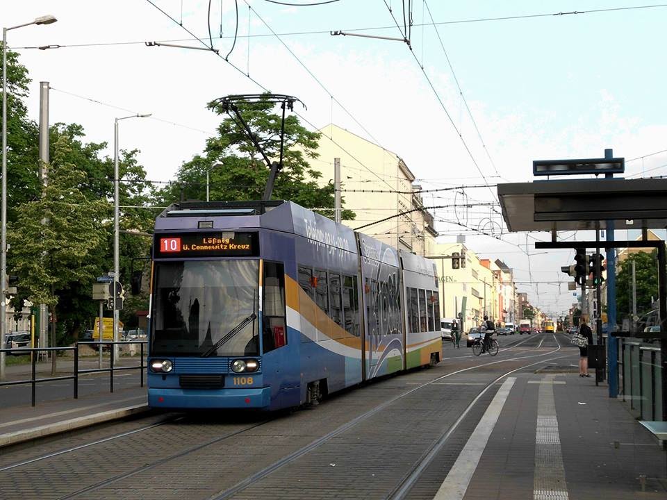 LVB Straßenbahn Leipzig Linie 10 nach Lößnig