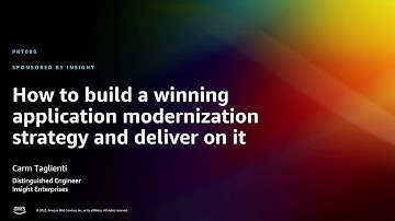 AWS re:Invent 2022 - How to build a winning app modernization strategy & deliver on it (PRT080)