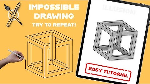 HOW TO DRAW IMPOSSIBLE CUBE. 3D OPTICAL ILLUSION! STEP BY STEP TUTORIAL! ANTI-GEOMETRIC SHAPE