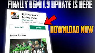 Finally 😍 BGMI 1.9 update HERE | How to Download BGMI 1.9 update | PUBG Mobile 1.9 UPDATE