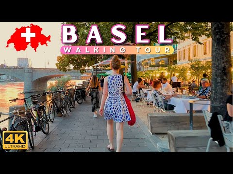 İnanılmaz Basel İsviçre Yürüyüş Turu 🇨🇭 | 4K'da Sokak Görünümü [2023]