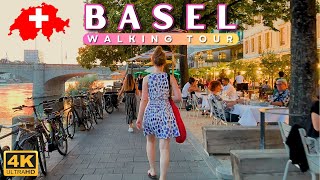 İnanılmaz Basel İsviçre Yürüyüş Turu 🇨🇭 | 4K'da Sokak Görünümü [2023]