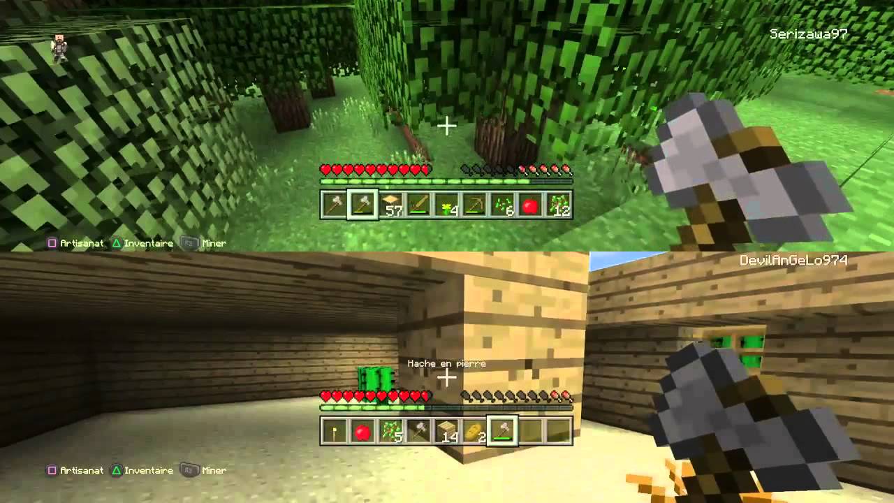 Minecraft écran partagé avec Steeve PS4 - YouTube