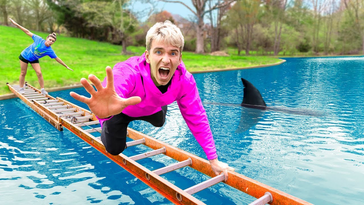 stephen sharer bio Last to Fall Into Backyard Pool Wins $10,000! (Pond Monster SHARK Spotted)