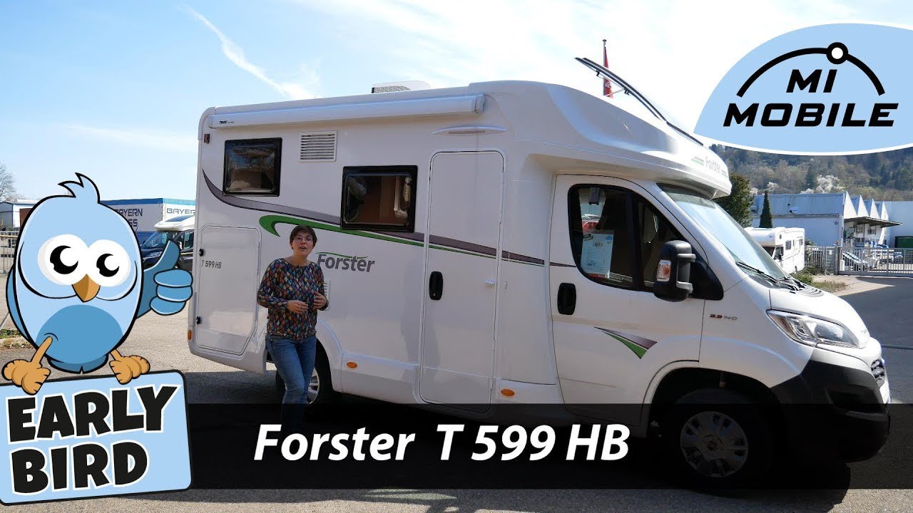 Earlybird - Forster T 599 HB - Teilintegrierter unter 6m mit Sat TV, Aufbauklima, Hubbett u.v.m.
