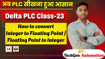 Delta PLC Class-23 How to convert Integer to Floating Point / Floating Point to Integer