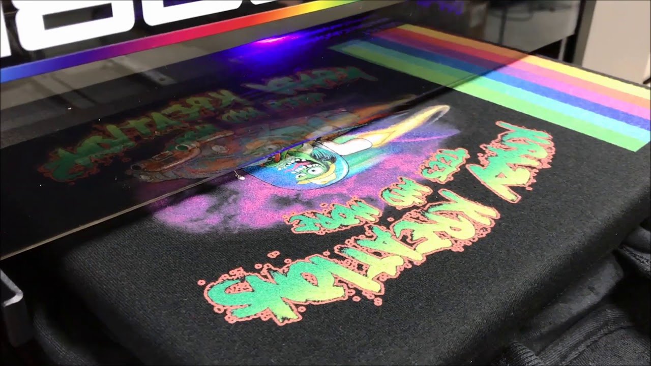 Watch This: Printing DTG with UV - Black Cotton on Direct Jet 1800z