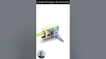 A simple 90 degree flip Mechanism  #machine #mechanicaldesign #3dprinting #cnc #mechanical