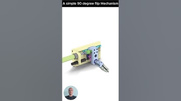 A simple 90 degree flip Mechanism  #machine #mechanicaldesign #3dprinting #cnc #mechanical