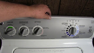 Control panel General Electric Hydrowave washer - The controls panel