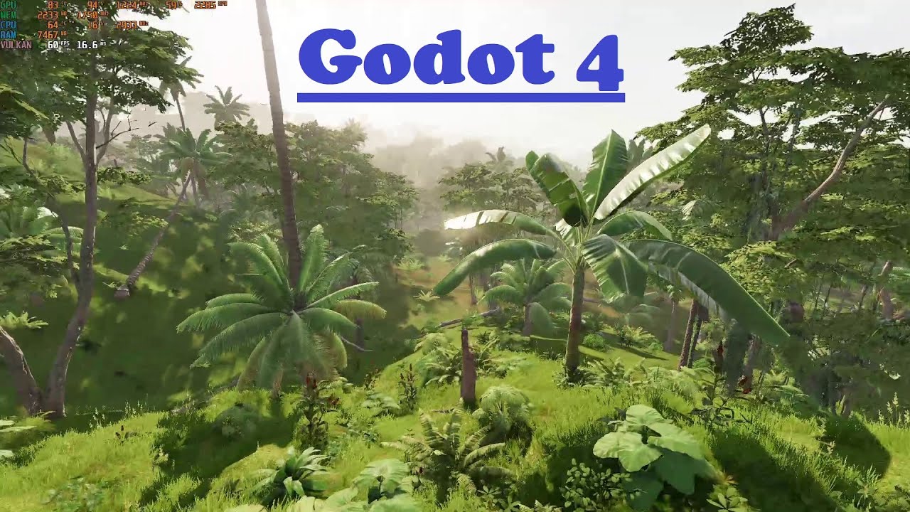 Godot 4 Реалистичная графика — Лес/Джунгли