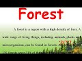 Essay on forest in English 2024 speech on forest in English advantages of forest in English