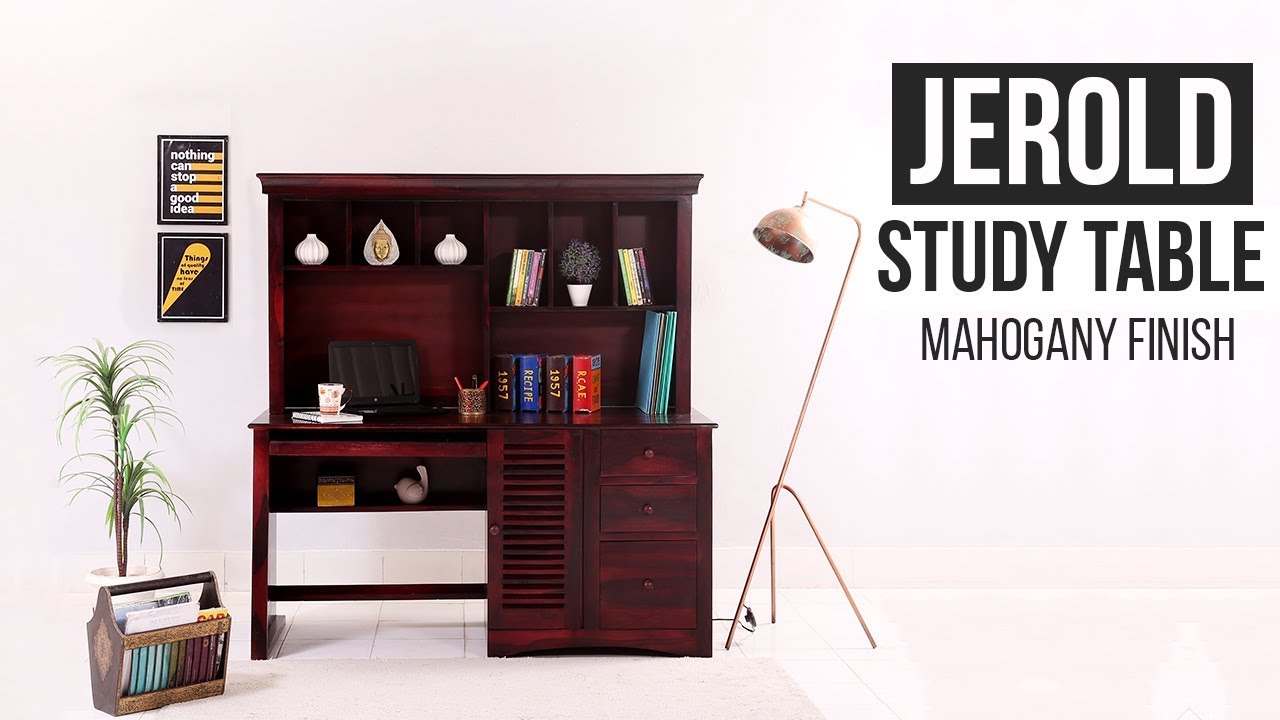 Study Table Buy Jerold Study Table (Mahogany Finish) Online at Lowest