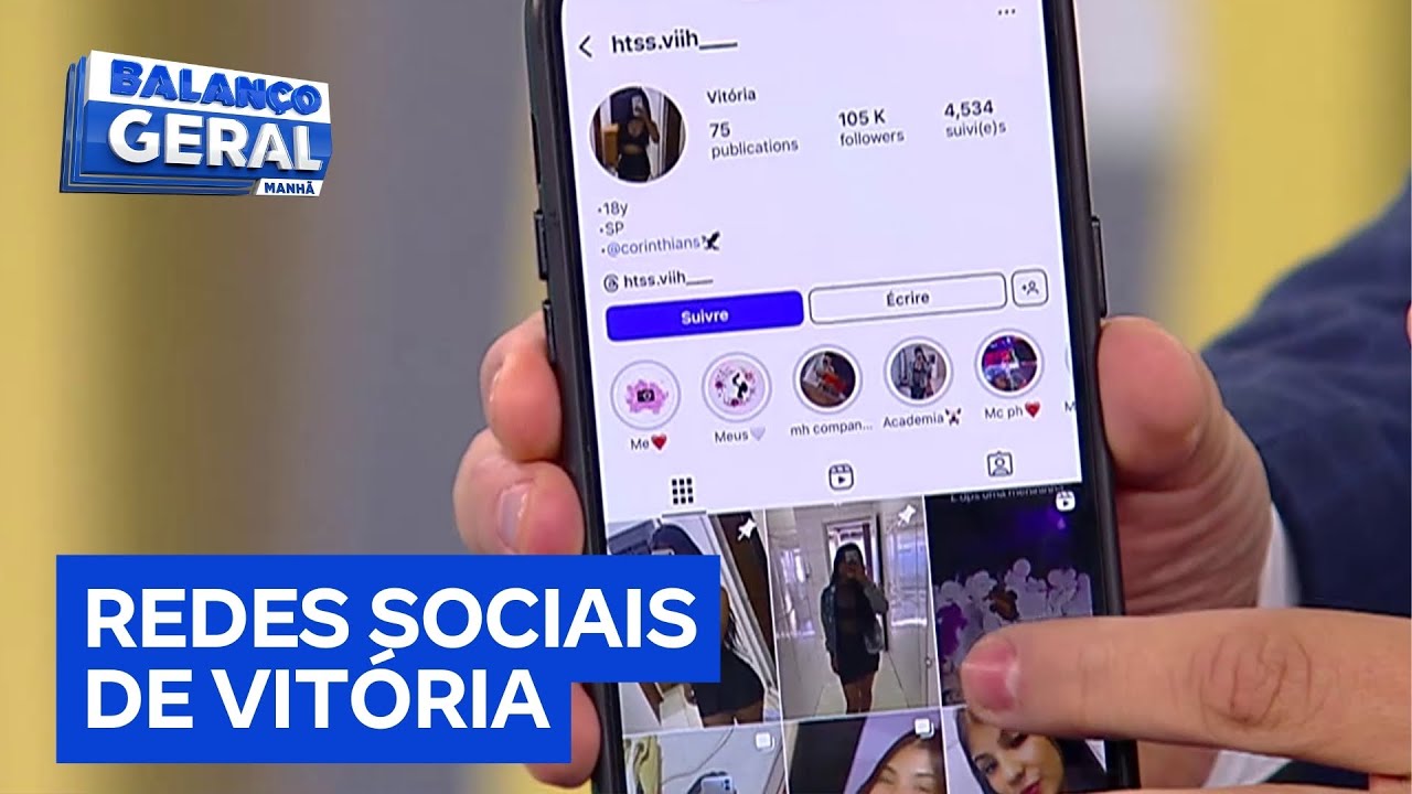 Família de Vitória diz que rede social da jovem foi atualizada após a morte dela