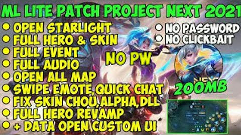 Data ML Lite Full Event 200Mb Update Patch Edith | ML Lite | ML Lite Patch Terbaru