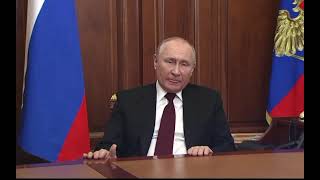 Владимир Путин объявил о начале войны с Украиной . Прямой эфир 21 февраля 2022 года.