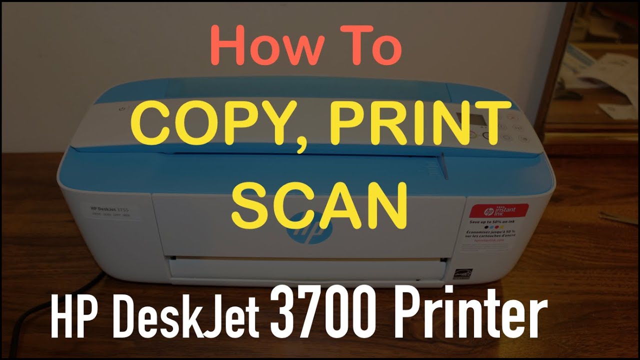 How to COPY, PRINT & SCAN with HP Deskjet 3760 all-in-one Printer review? 