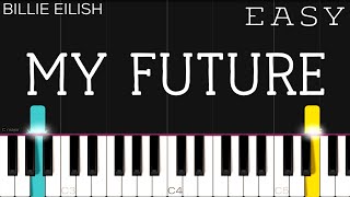 Billie Eilish - My Future | EASY Piano Tutorial Resimi