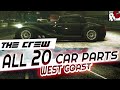 The Crew - All Hidden Car Parts WEST COAST Locations - Achievement/Trophy Guide - Scrap Salvager