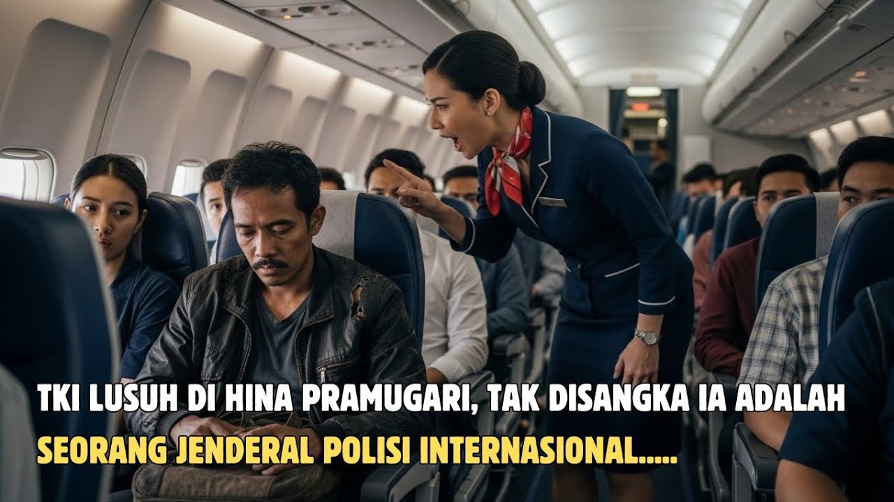 VIRAL‼️TKI Lusuh Dihina Pramugari & Penumpang, Tak Disangka Ia Jenderal Polisi Internasional