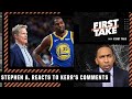 Stephen A. reacts to Steve Kerr calling KD ‘more gifted’ than MJ | First Take