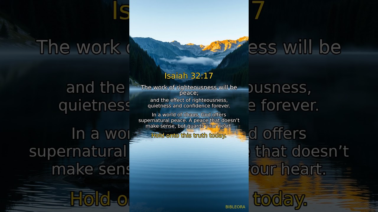 ✝️ POWERFUL SCRIPTURE: Find Peace | Isaiah 32:17 #shorts