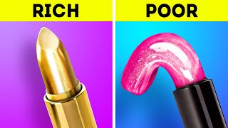 RICH VS. BROKE | Brilliant Makeup Hacks And Cool Beauty Tricks By 5-Minute Crafts Recycle