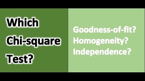 Which chi-square test? Goodness-of-fit, Homogeneity, Independence?