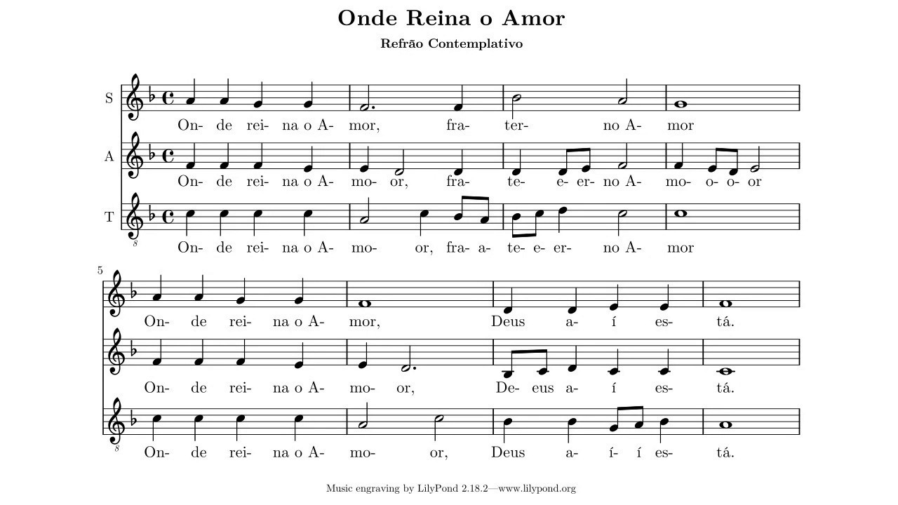 Onde Reina o Amor | Divisão Vocal [MIDI] [Partitura] - YouTube