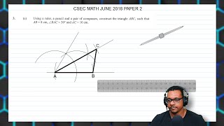 CSEC Math Paper 2 June 2018 Q3 & Q4
