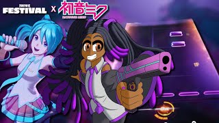 I Carried My Hatsune Miku Squad in Fortnite Festival!