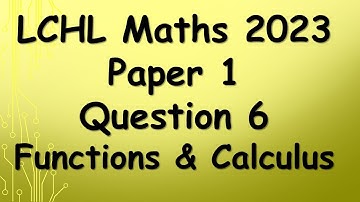 Leaving Cert Higher Level Maths 2023 Paper 1 Question 6