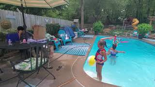 Gia, Matthews, Kiara And Sofia Pool Time