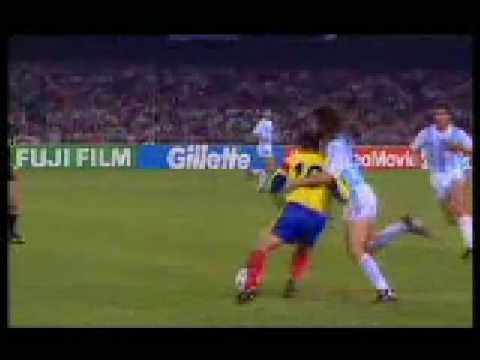 Hagi and Maradona fouling each other (WC 90)