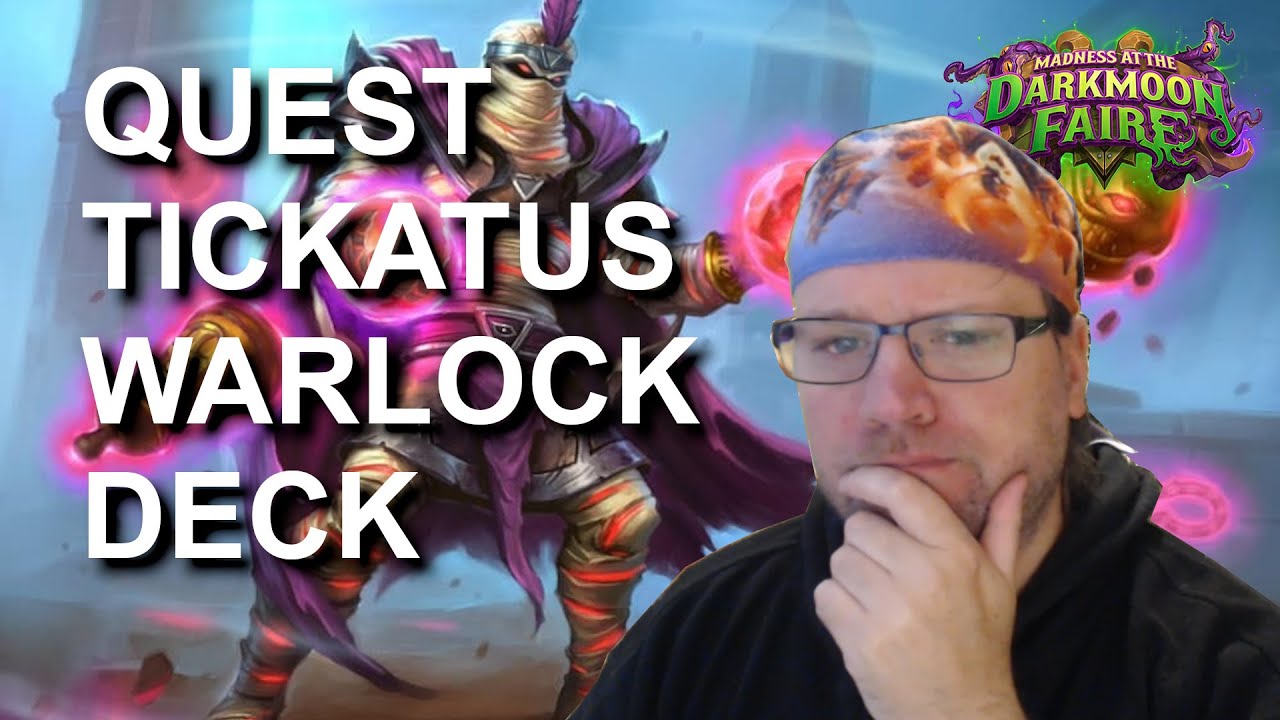 Quest Tickatus Envoy Warlock deck guide and gameplay (Hearthstone Darkmoon Races)