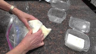 How to crumble Feta cheese with no stink