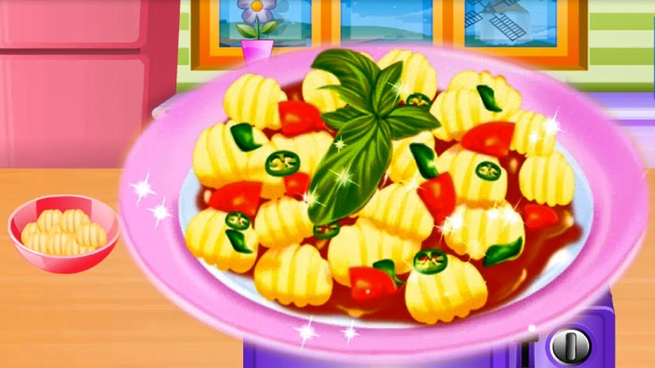 Gnocchi cooking game for kids - YouTube