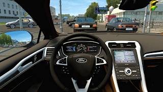 Ford Fusion 2.0 2017 - City Car Driving [Steering Wheel Game Play] screenshot 2